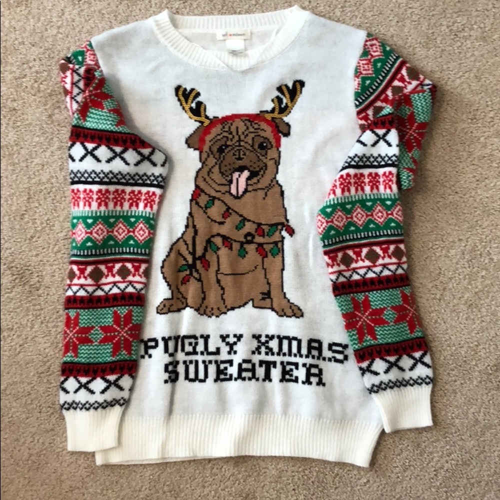 Pugly Christmas sweater